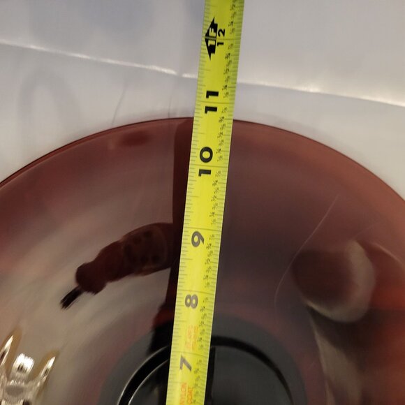 Vintage Amethyst Glass Serving Platter Cake Tidbit - Picture 4 of 5